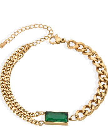 Pulsera Zirconia Verde
